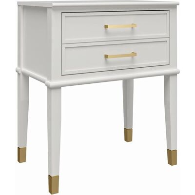 Westerleigh Sidebord fra Cosmopolitan - Vintage-Glam MDF hvid og guld Westerleigh Sidebord fra Cosmopolitan - Vintage-Glam MDF hvid og guld