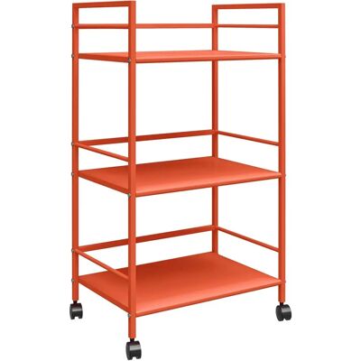 Novogratz Metalsk Servicetrolley - Holdbar, Orange, Låsekøjler Novogratz Metalsk Servicetrolley - Holdbar, Orange, Låsekøjler