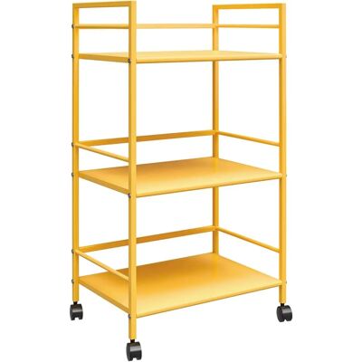 Novogratz Metall-Rollwagen Gelb 29x77x43cm - Rollwagen Novogratz Metall-Rollwagen Gelb 29x77x43cm - Rollwagen