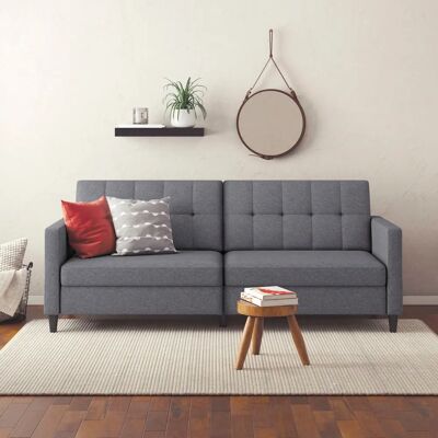 Dorel Hartford II 3-Sitzer Sofa - Webstoff - grau - Bettfunktion - 3-fach verstellbar - Sofa Dorel Hartford II 3-Sitzer Sofa - Webstoff - grau - Bettfunktion - 3-fach verstellbar - Sofa