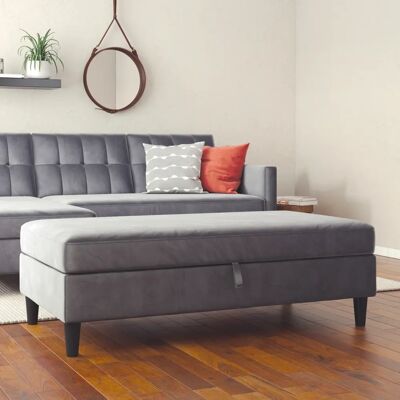 Dorel Home Hartford Hocker - Modern, Schaum, Stauraum, Leicht aufzubauen Dorel Home Hartford Hocker - Modern, Schaum, Stauraum, Leicht aufzubauen