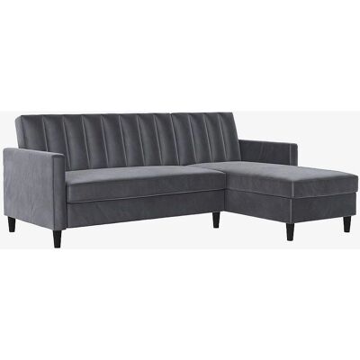 Dorel Home Celine L-formet sofa - Omvendbar chaiselong, Grå Dorel Home Celine L-formet sofa - Omvendbar chaiselong, Grå