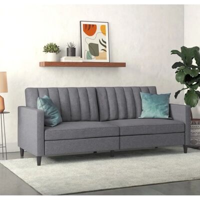 Dorel Home Celine Sofa - 3-personers, Grå, Justerbar Rygstøtte Dorel Home Celine Sofa - 3-personers, Grå, Justerbar Rygstøtte