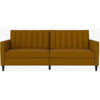 Dorel Home Celine 3-personers sofa - Webstoff, Gul, Justerbar rygstøtte Dorel Home Celine 3-personers sofa - Webstoff, Gul, Justerbar rygstøtte
