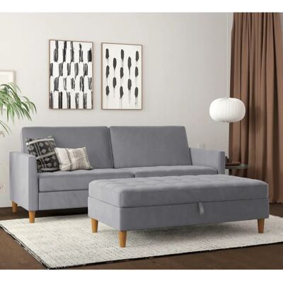 Dorel Home Presley 3-personers velour sofa - Sofa Dorel Home Presley 3-personers velour sofa - Sofa