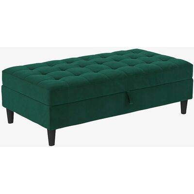Dorel Presley Stauraumhocker - Velours grün 130x69cm Dorel Presley Stauraumhocker - Velours grün 130x69cm