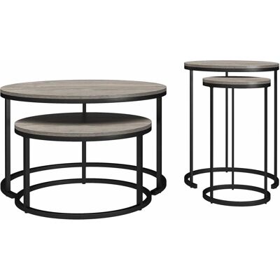 Juego de 4 mesas apilables Dorel Home Camdale - Mesas de café y lado Juego de 4 mesas apilables Dorel Home Camdale - Mesas de café y lado