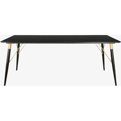 Loft24-Modell Amagi Svart og gull Spisebord - 200x100 cm Loft24-Modell Amagi Svart og gull Spisebord - 200x100 cm