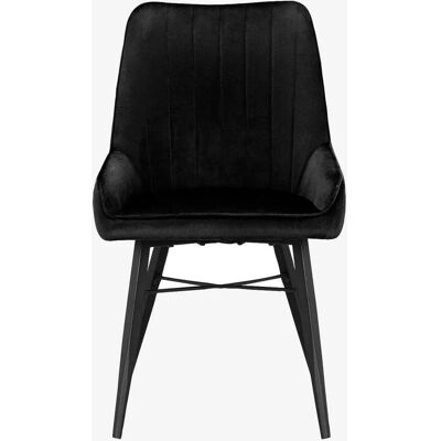 Loft24 Akita Spisebordsstole - Fløjl, 2 stk - Sort Loft24 Akita Spisebordsstole - Fløjl, 2 stk - Sort