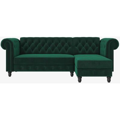 Ecksofa Dorel Home Felix L-Form Veloursstoff Ecksofa Dorel Home Felix L-Form Veloursstoff