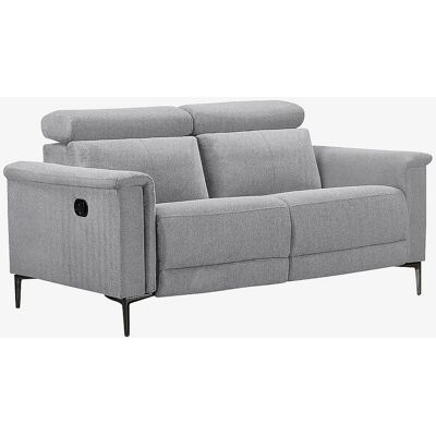 Loft24 Lund 2-seters sofa - Justerbar recliner - Grå - Oppholdsrommøbler Loft24 Lund 2-seters sofa - Justerbar recliner - Grå - Oppholdsrommøbler