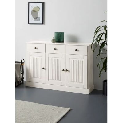HOME AFFAIRE Liotta - Weißes Sideboard mit 2 Schubladen & verstellbaren Einlegeböden HOME AFFAIRE Liotta - Weißes Sideboard mit 2 Schubladen & verstellbaren Einlegeböden