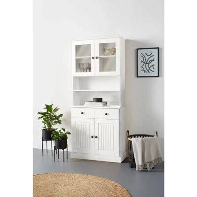 HOME AFFAIRE Liotta Buffetschrank - Massivholz, 4-türig, Weiß HOME AFFAIRE Liotta Buffetschrank - Massivholz, 4-türig, Weiß