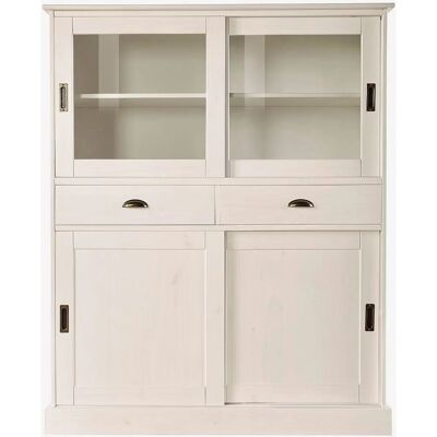 HOME AFFAIRE Schröder - Weißes Highboard mit Glastüren HOME AFFAIRE Schröder - Weißes Highboard mit Glastüren