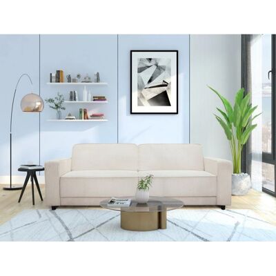 Dorel Home Allie Schlafsofa - 3-Sitzer, Beige, Trendiger Cord, 225cm Dorel Home Allie Schlafsofa - 3-Sitzer, Beige, Trendiger Cord, 225cm