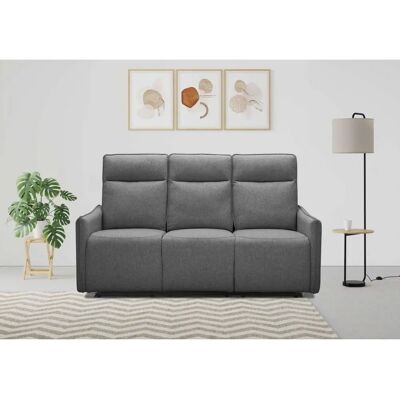 Dorel Home Lugo - 3-Sitzer Sofa, Grau, Manuelle Relaxfunktion - Sofa Dorel Home Lugo - 3-Sitzer Sofa, Grau, Manuelle Relaxfunktion - Sofa