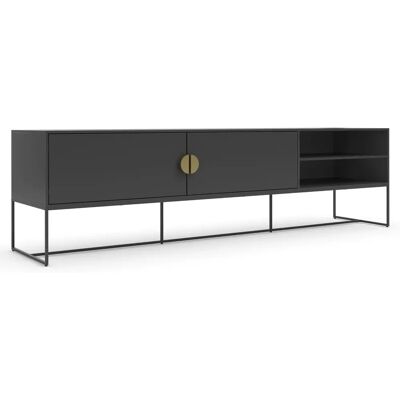 Loft24 Lowboard Asia - Gray - TV Stand & Media Cabinet - Lowboard Loft24 Lowboard Asia - Gray - TV Stand & Media Cabinet - Lowboard