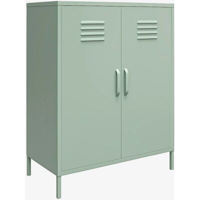 Dorel Home - Grüner Metall 2-Türiger Schrank - Kommode Dorel Home - Grüner Metall 2-Türiger Schrank - Kommode