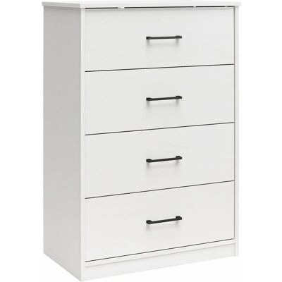 Dorel Home - White Laminate 4-Drawer Chest of Drawers - Bedroom Storage Dorel Home - White Laminate 4-Drawer Chest of Drawers - Bedroom Storage