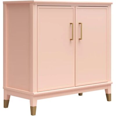 Dorel Home Westerleigh Rødt Skab - 2 Døre, MDF, Stilet Opbevaringsmøbel Dorel Home Westerleigh Rødt Skab - 2 Døre, MDF, Stilet Opbevaringsmøbel