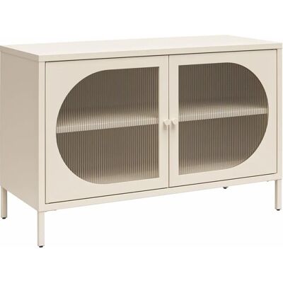 Dorel Home Luna Wide Cabinet with 2 Glass Doors - Cabinet Dorel Home Luna Wide Cabinet with 2 Glass Doors - Cabinet