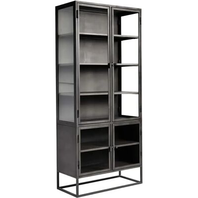 Muubs Boston 90x200cm Jern & Glassskap - Svart Muubs Boston 90x200cm Jern & Glassskap - Svart