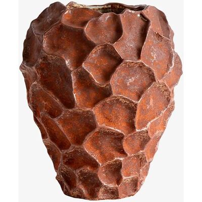 Muubs Soil Vase - Rød - 21,5cm - Naturlig Struktur - Indretning Muubs Soil Vase - Rød - 21,5cm - Naturlig Struktur - Indretning