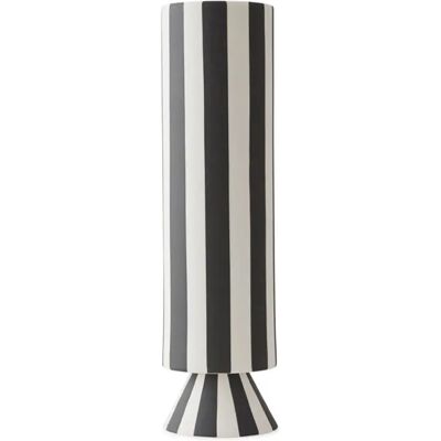 OYOY Schwarz/Weiß Toppu Vase - Modernes Skandinavisches Design OYOY Schwarz/Weiß Toppu Vase - Modernes Skandinavisches Design