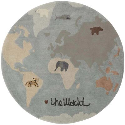 OYOY M1045 Kinder- und Spielteppich aus Baumwolle und Wolle - Rund OYOY M1045 Kinder- und Spielteppich aus Baumwolle und Wolle - Rund