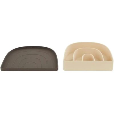 Assiette Rainbow OYOY - Silicone Beige/Chocolat - Vaisselle - Publicité Assiette Rainbow OYOY - Silicone Beige/Chocolat - Vaisselle - Publicité