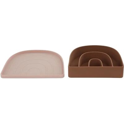 Set di Piatti e Ciotole Arcobaleno OYOY - Silicone Diviso Set di Piatti e Ciotole Arcobaleno OYOY - Silicone Diviso
