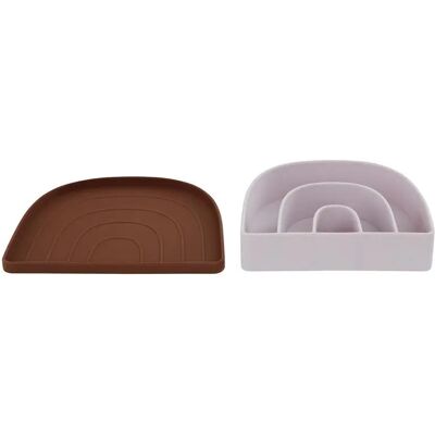 Set di Piatti Arcobaleno Lavanda/Caramello OYOY - Sicuro per Bambini Set di Piatti Arcobaleno Lavanda/Caramello OYOY - Sicuro per Bambini
