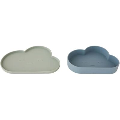 OYOY - Chloe Cloud Plate & Bowl - Blu - Set di stoviglie OYOY - Chloe Cloud Plate & Bowl - Blu - Set di stoviglie