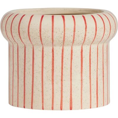 OYOY Living Design Aki Pot Large Offwhite/Red Stoneware - pot OYOY Living Design Aki Pot Large Offwhite/Red Stoneware - pot