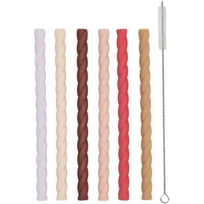 OYOY M107285 Wiederverwendbarer Silikonsauger - Kirsche Rot/Vanille - Trinkhalm OYOY M107285 Wiederverwendbarer Silikonsauger - Kirsche Rot/Vanille - Trinkhalm