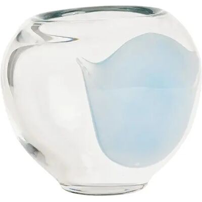 OYOY L300278 Round Glass Vase Blue - Vase OYOY L300278 Round Glass Vase Blue - Vase
