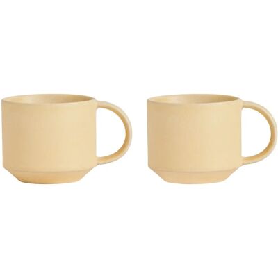 OYOY Yuka Tasse - 2-pakning - Beige - Te eller kaffe OYOY Yuka Tasse - 2-pakning - Beige - Te eller kaffe