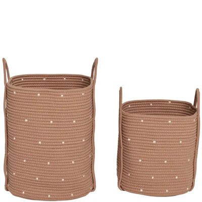 OYOY L301040 Aufbewahrungskorb - Baumwollseil - Braun - 2er-Set OYOY L301040 Aufbewahrungskorb - Baumwollseil - Braun - 2er-Set