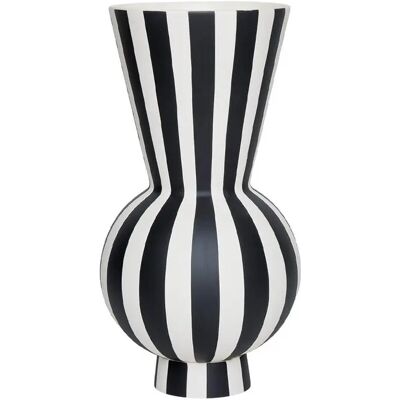 OYOY L301173 Vase - Runde Steinzeug - Schwarz/Weiß OYOY L301173 Vase - Runde Steinzeug - Schwarz/Weiß