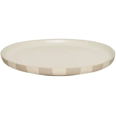 OYOY L301193 Beige hvit rund steingods tallerken - Middagsfat OYOY L301193 Beige hvit rund steingods tallerken - Middagsfat