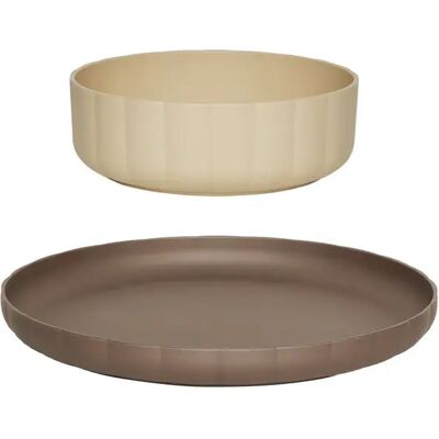 OYOY M107567 Tallrik- & Skålsätt - Bioplast, 2 st, Neutrala Färger OYOY M107567 Tallrik- & Skålsätt - Bioplast, 2 st, Neutrala Färger