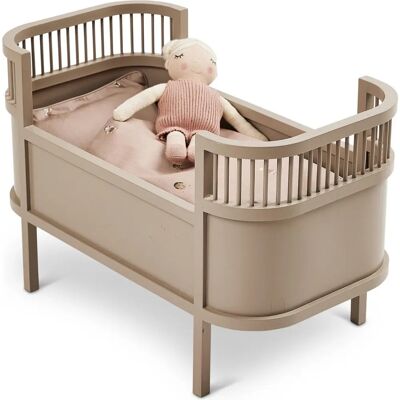 Smallstuff Beiges Holzpuppenbett mit Matratze - Puppentyp Smallstuff Beiges Holzpuppenbett mit Matratze - Puppentyp