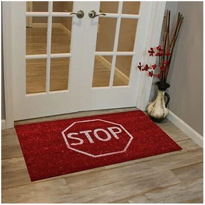 True Face - DM152 Stop Sign - Rubber Back - Door Mat True Face - DM152 Stop Sign - Rubber Back - Door Mat