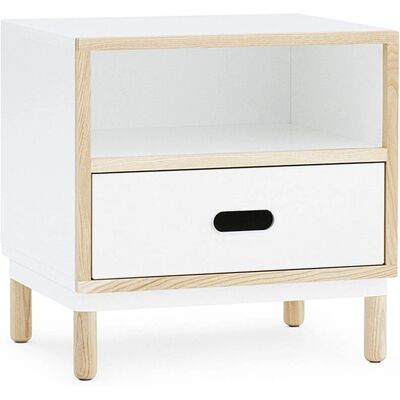 Normann Copenhagen Kabino - Minimalistisches Nachttisch mit Soft Close - Weiß Normann Copenhagen Kabino - Minimalistisches Nachttisch mit Soft Close - Weiß