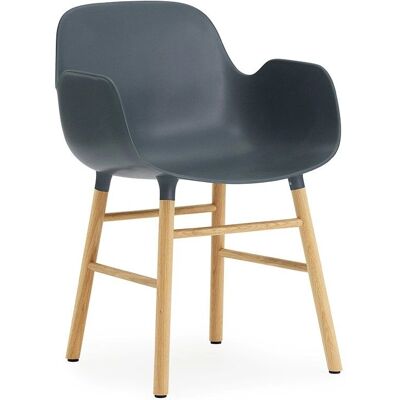 Normann Copenhagen - Armlehnstuhl Modell Form mit Blauem Polypropylen-Sitz - Modernes Skandinavisches Design Normann Copenhagen - Armlehnstuhl Modell Form mit Blauem Polypropylen-Sitz - Modernes Skandinavisches Design