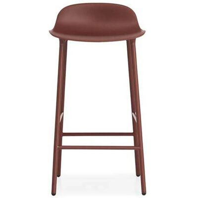 Normann Copenhagen Form - 65 cm Barhocker - Rot & Stahl - Preisgekröntes Design Normann Copenhagen Form - 65 cm Barhocker - Rot & Stahl - Preisgekröntes Design