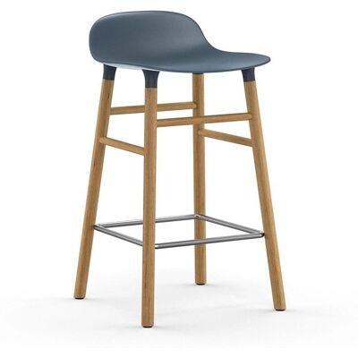 Normann Copenhagen Form Barstol - Blå, 65cm, Tre & Plast Normann Copenhagen Form Barstol - Blå, 65cm, Tre & Plast