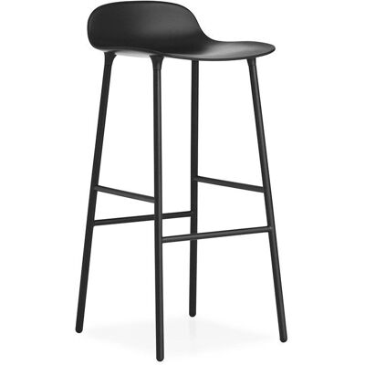 Normann Copenhagen - Form Barhocker - 75cm - Schwarz - Stahl Normann Copenhagen - Form Barhocker - 75cm - Schwarz - Stahl