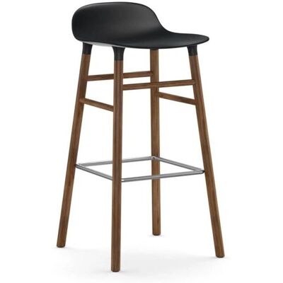Normann Copenhagen Form 75cm - Svart/Valnøtt Barstol Normann Copenhagen Form 75cm - Svart/Valnøtt Barstol