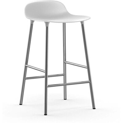 Tabouret Normann Copenhagen Form - 65 cm blanc chrome - Publicité Tabouret Normann Copenhagen Form - 65 cm blanc chrome - Publicité